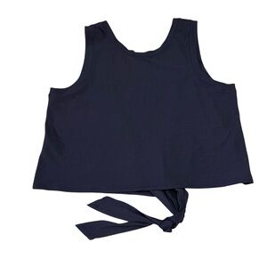 Calia Black Sleeveless Tie-Back Top